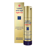 Texture of Lubex anti-age Night Rich – rich cream with high lipid content and high-dose retinol for overnight renewal